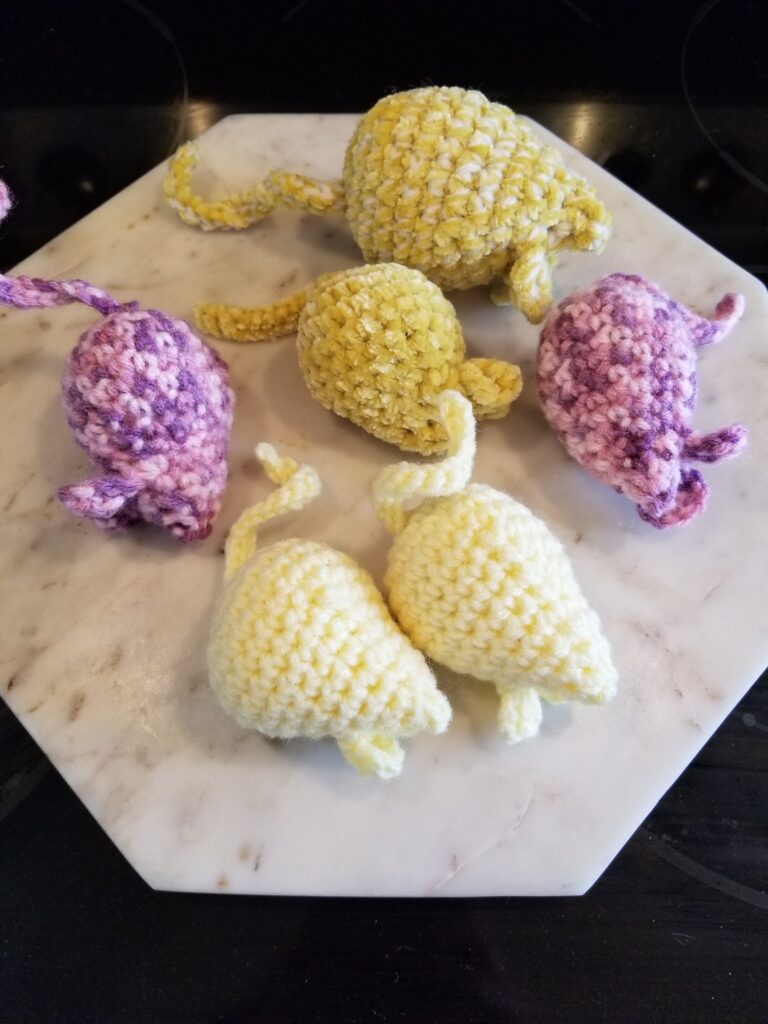 Crocheted Catnip Mouse Toys