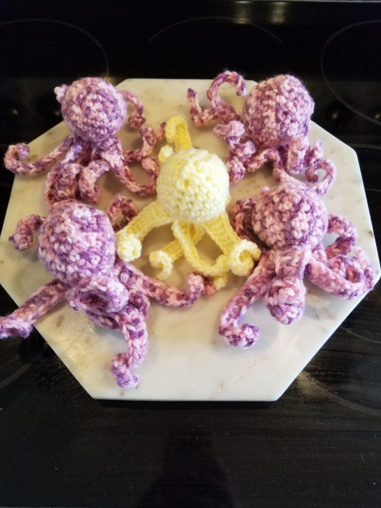 Crocheted Catnip Octopus Toys